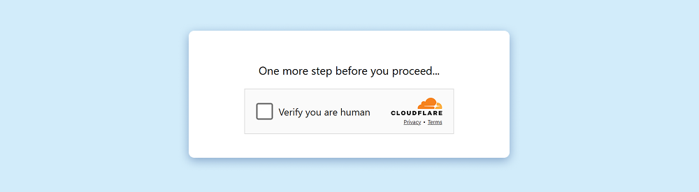 Στιγμιότυπο οθόνης του CAPTCHA στον κακόβουλο ιστότοπο